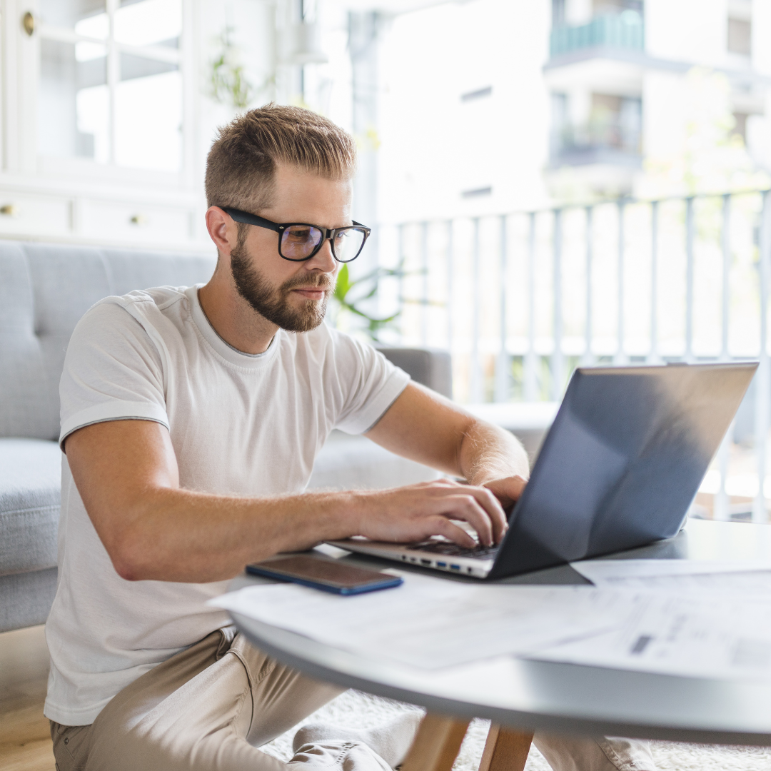 Man on a laptop